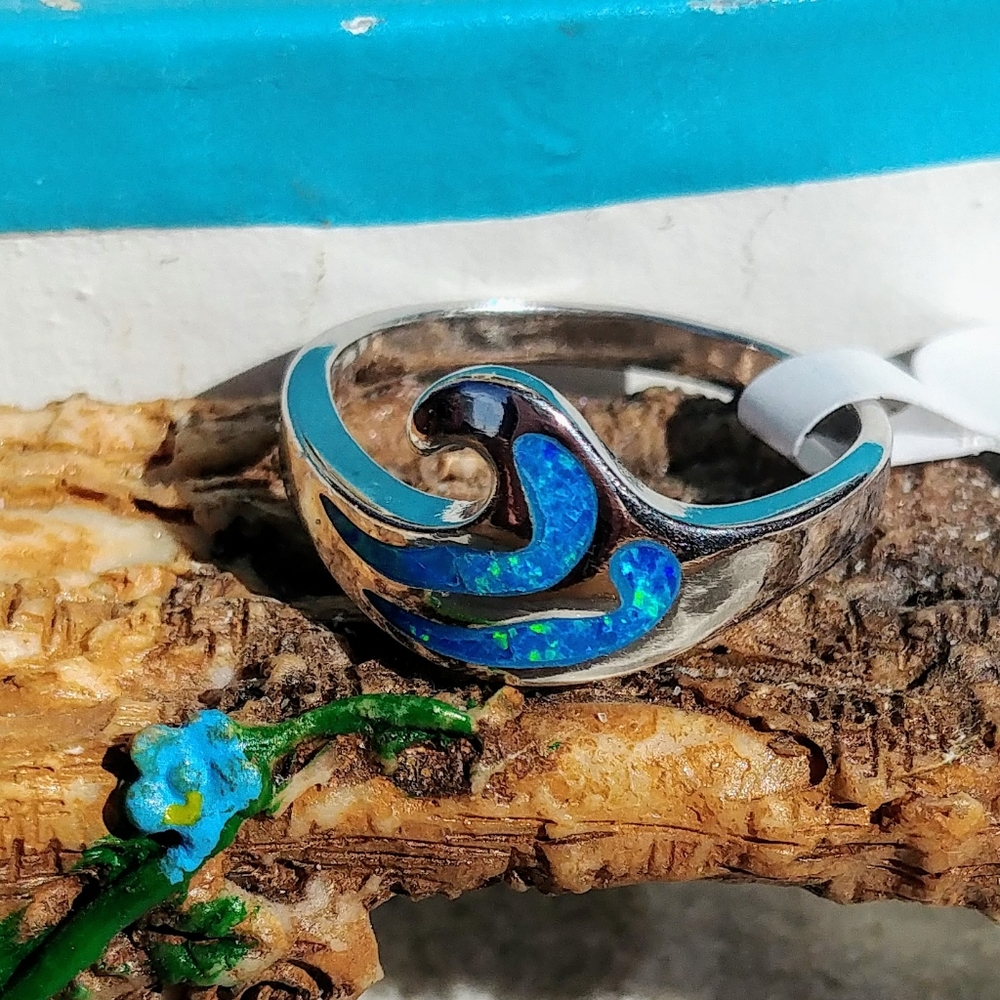 Opal Hawaiian Wave Ring
